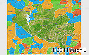 Satellite 3D Map of Niger, political outside