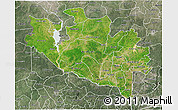 Satellite 3D Map of Niger, semi-desaturated