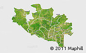 Satellite 3D Map of Niger, single color outside