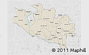 Shaded Relief 3D Map of Niger, lighten, desaturated