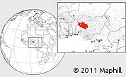 Blank Location Map of Niger, within the entire country