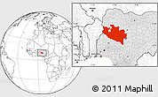 Blank Location Map of Niger, highlighted country