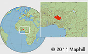 Savanna Style Location Map of Niger, within the entire country