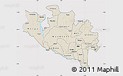 Shaded Relief Map of Niger, cropped outside