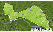 Physical 3D Map of Mokwa, darken