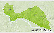 Physical 3D Map of Mokwa, lighten