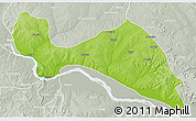 Physical 3D Map of Mokwa, lighten, semi-desaturated