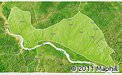 Physical 3D Map of Mokwa, satellite outside