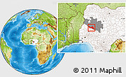 Physical Location Map of Mokwa, highlighted country, highlighted parent region