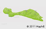 Physical Panoramic Map of Mokwa, cropped outside