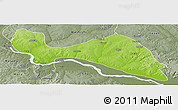 Physical Panoramic Map of Mokwa, semi-desaturated