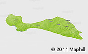 Physical Panoramic Map of Mokwa, single color outside