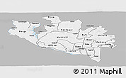 Gray Panoramic Map of Niger, single color outside