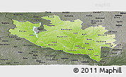 Physical Panoramic Map of Niger, darken, semi-desaturated