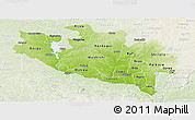 Physical Panoramic Map of Niger, lighten