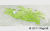 Physical Panoramic Map of Niger, lighten, semi-desaturated