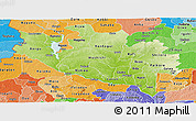 Physical Panoramic Map of Niger, political shades outside