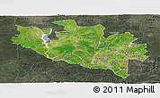 Satellite Panoramic Map of Niger, darken, semi-desaturated