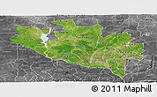 Satellite Panoramic Map of Niger, desaturated