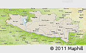 Shaded Relief Panoramic Map of Niger, physical outside