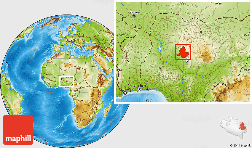 Physical Location Map of Shiroro