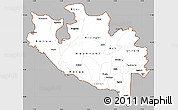 Gray Simple Map of Niger, cropped outside