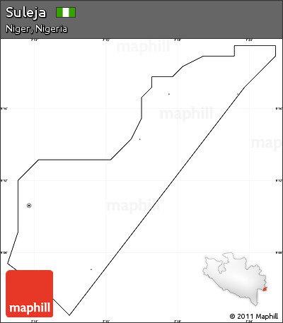 Blank Simple Map of Suleja, cropped outside, no labels