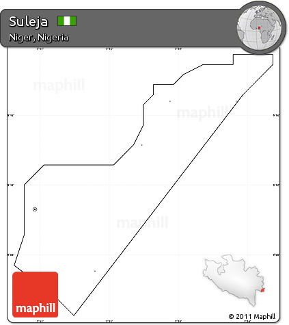 Blank Simple Map of Suleja, cropped outside, no labels