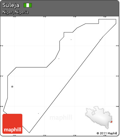 Blank Simple Map of Suleja, cropped outside, no labels