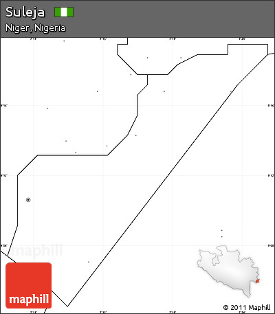 Blank Simple Map of Suleja, no labels