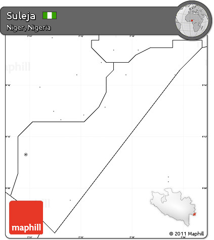 Blank Simple Map of Suleja, no labels