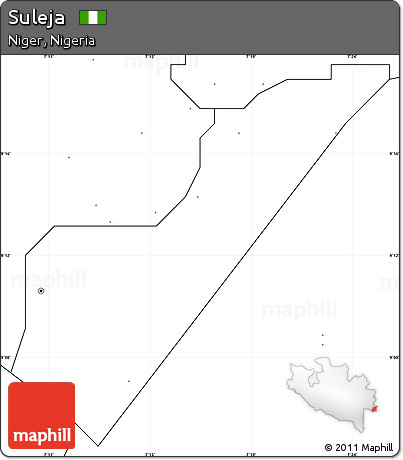 Blank Simple Map of Suleja, no labels