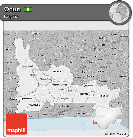 Gray 3D Map of Ogun