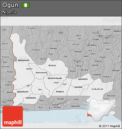 Gray 3D Map of Ogun