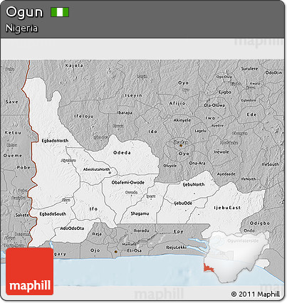Gray 3D Map of Ogun