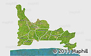 Satellite 3D Map of Ogun, single color outside