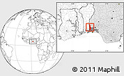 Blank Location Map of EgbadoNorth, highlighted country, highlighted parent region