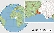Savanna Style Location Map of EgbadoNorth, highlighted country, highlighted parent region