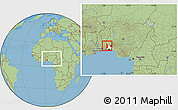 Savanna Style Location Map of EgbadoNorth, highlighted parent region, within the entire country