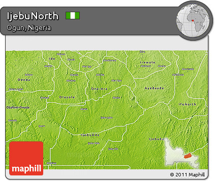 Physical 3D Map of IjebuNorth
