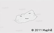 Silver Style 3D Map of IjebuNorth, single color outside