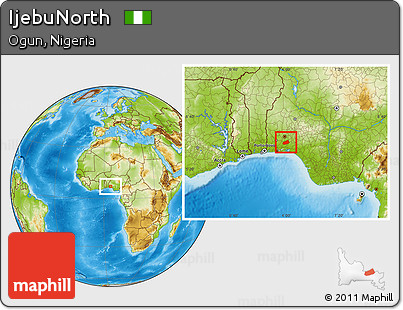 Physical Location Map of IjebuNorth