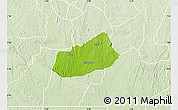 Physical Map of IjebuNorth, lighten