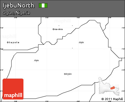 Blank Simple Map of IjebuNorth