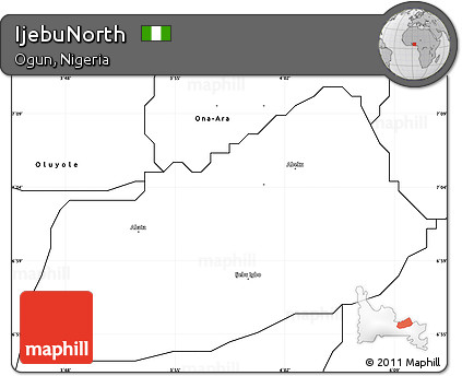 Blank Simple Map of IjebuNorth