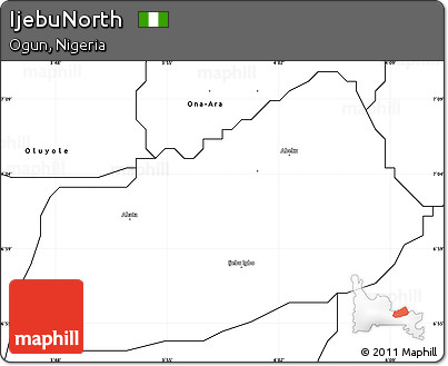 Blank Simple Map of IjebuNorth