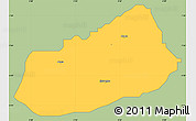 Savanna Style Simple Map of IjebuNorth, single color outside