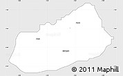 Silver Style Simple Map of IjebuNorth, single color outside