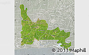 Satellite Map of Ogun, lighten, semi-desaturated