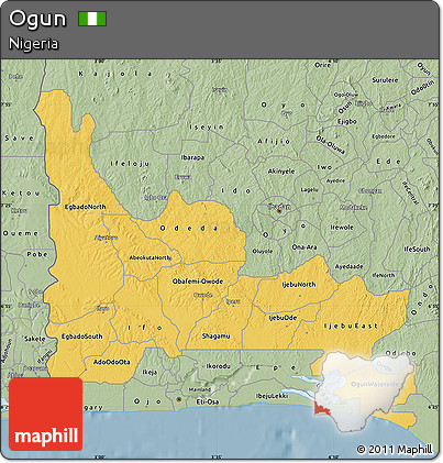 Savanna Style Map of Ogun